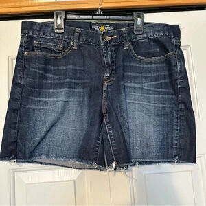 LUCKY BRAND Abbey Short Blue Raw Hem Denim Jean Shorts